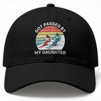 Funny Skiing Dad Baseball Cap Got Passed By My Daughter Retro Vintage