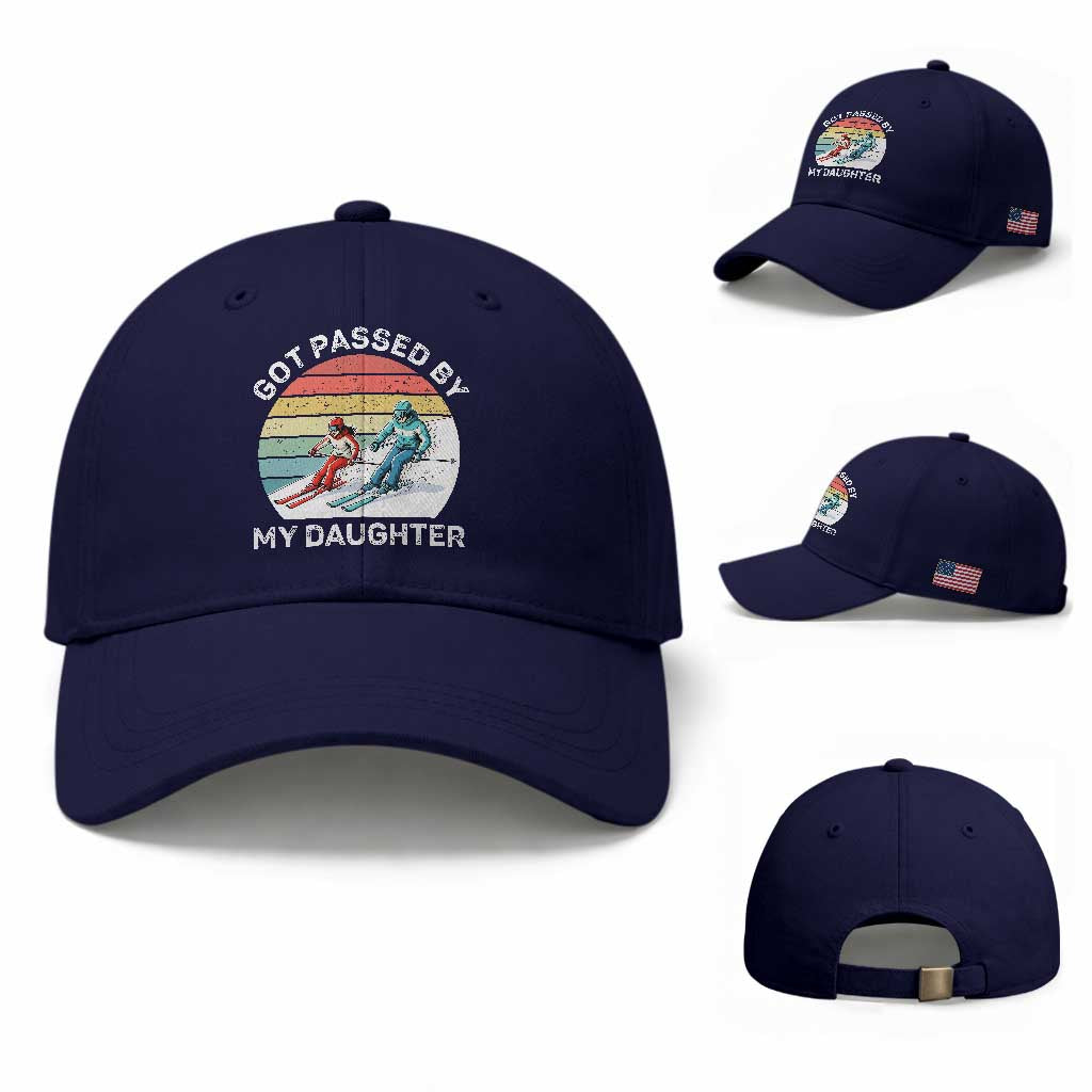Funny Skiing Dad Baseball Cap Got Passed By My Daughter Retro Vintage