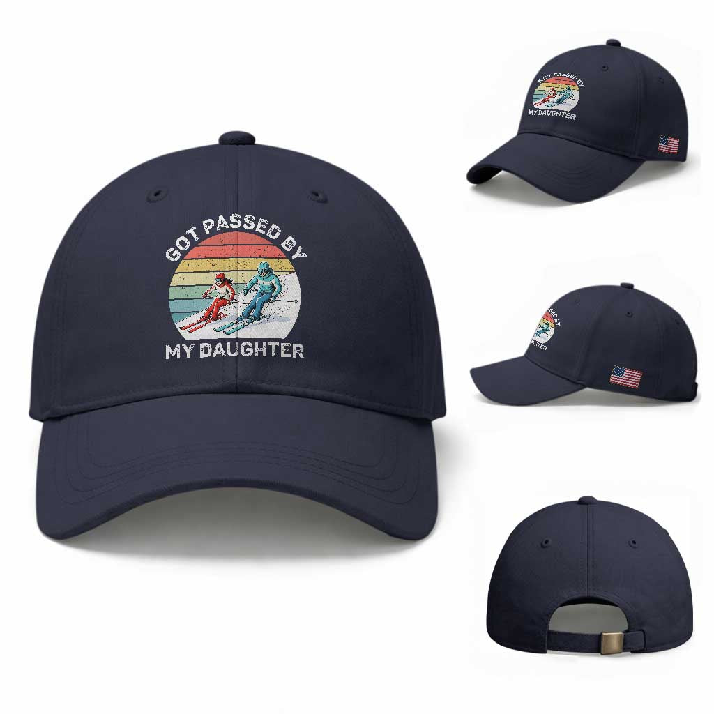Funny Skiing Dad Baseball Cap Got Passed By My Daughter Retro Vintage