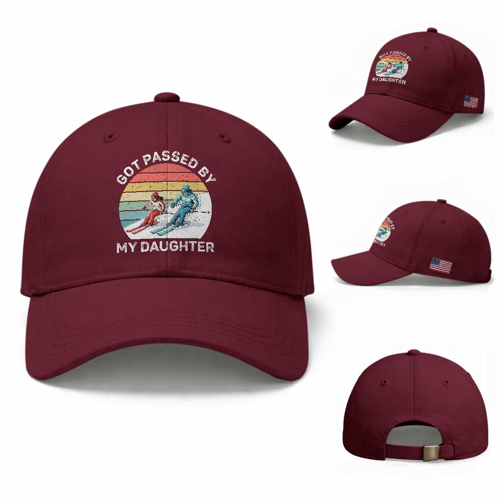 Funny Skiing Dad Baseball Cap Got Passed By My Daughter Retro Vintage