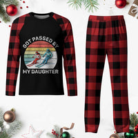 Funny Skiing Dad Plaid Pajama Set Got Passed By My Daughter Retro Vintage - Wonder Print Shop