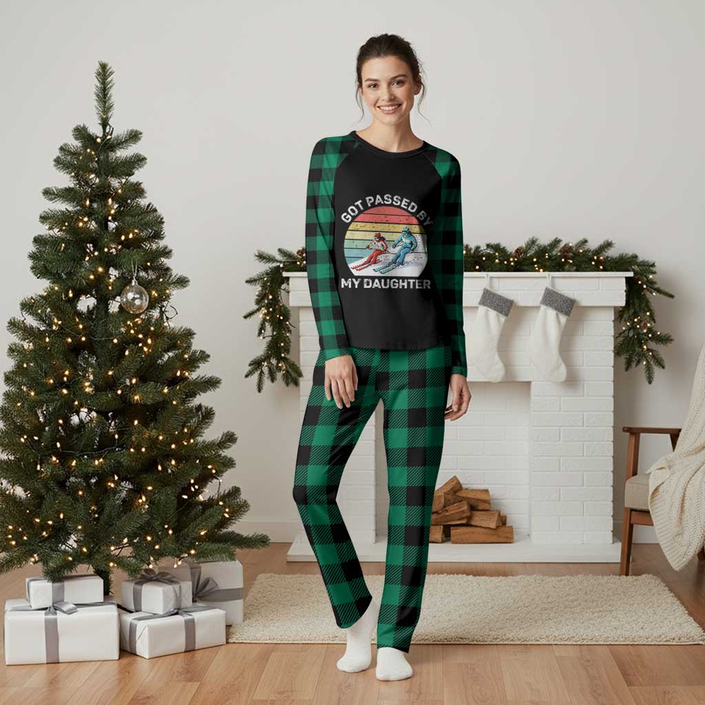 Funny Skiing Dad Plaid Pajama Set Got Passed By My Daughter Retro Vintage - Wonder Print Shop