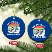 Funny Skiing Dad Ceramic Ornament Got Passed By My Daughter Retro Vintage - Wonder Print Shop
