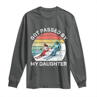 Funny Skiing Dad Long Sleeve Shirt Got Passed By My Daughter Retro Vintage - Wonder Print Shop