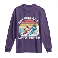 Funny Skiing Dad Long Sleeve Shirt Got Passed By My Daughter Retro Vintage - Wonder Print Shop