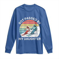 Funny Skiing Dad Long Sleeve Shirt Got Passed By My Daughter Retro Vintage - Wonder Print Shop