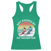 Funny Skiing Dad Racerback Tank Top Got Passed By My Daughter Retro Vintage - Wonder Print Shop