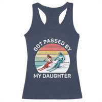 Funny Skiing Dad Racerback Tank Top Got Passed By My Daughter Retro Vintage - Wonder Print Shop