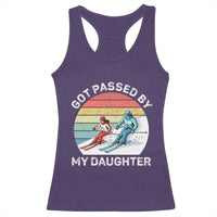 Funny Skiing Dad Racerback Tank Top Got Passed By My Daughter Retro Vintage - Wonder Print Shop