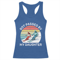 Funny Skiing Dad Racerback Tank Top Got Passed By My Daughter Retro Vintage - Wonder Print Shop