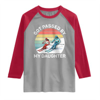 Funny Skiing Dad Raglan Shirt Got Passed By My Daughter Retro Vintage - Wonder Print Shop