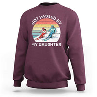 Funny Skiing Dad Sweatshirt Got Passed By My Daughter Retro Vintage - Wonder Print Shop