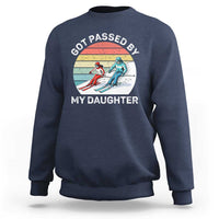 Funny Skiing Dad Sweatshirt Got Passed By My Daughter Retro Vintage - Wonder Print Shop