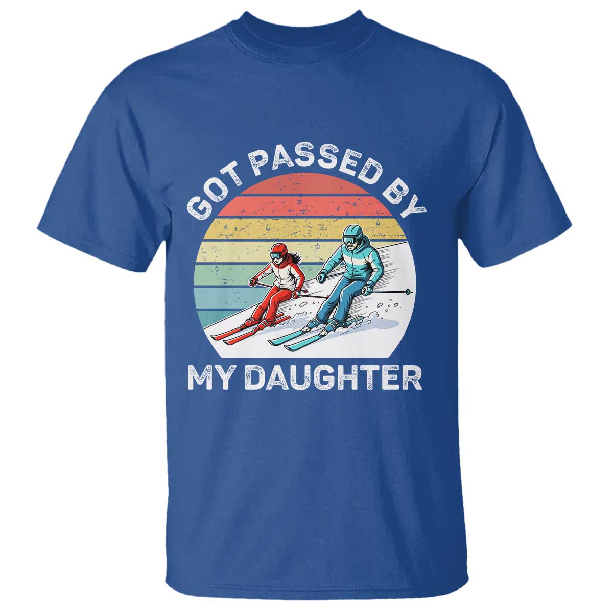 Funny Skiing Dad T Shirt Got Passed By My Daughter Retro Vintage - Wonder Print Shop