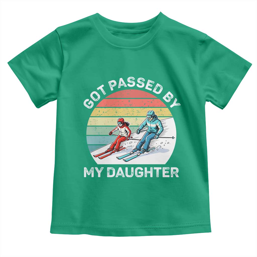 Funny Skiing Dad Toddler T Shirt Got Passed By My Daughter Retro Vintage - Wonder Print Shop