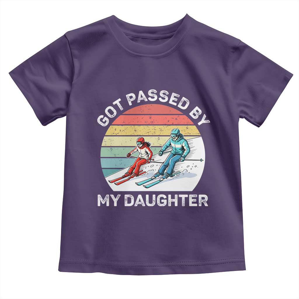 Funny Skiing Dad Toddler T Shirt Got Passed By My Daughter Retro Vintage - Wonder Print Shop