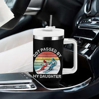 Funny Skiing Dad Tumbler With Handle Got Passed By My Daughter Retro Vintage - Wonder Print Shop