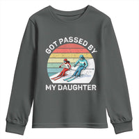 Funny Skiing Dad Youth Sweatshirt Got Passed By My Daughter Retro Vintage - Wonder Print Shop
