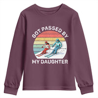 Funny Skiing Dad Youth Sweatshirt Got Passed By My Daughter Retro Vintage - Wonder Print Shop