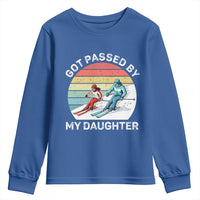Funny Skiing Dad Youth Sweatshirt Got Passed By My Daughter Retro Vintage - Wonder Print Shop