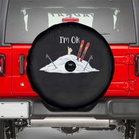 Funny Skiing Snowboarding Spare Tire Cover I Am Okay Ski Crash Winter Sport - Wonder Print Shop