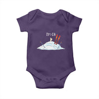Funny Skiing Snowboarding Baby Onesie I Am Okay Ski Crash Winter Sport - Wonder Print Shop