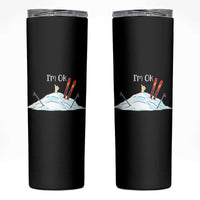 Funny Skiing Snowboarding Skinny Tumbler I Am Okay Ski Crash Winter Sport - Wonder Print Shop
