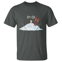 Funny Skiing Snowboarding T Shirt I Am Okay Ski Crash Winter Sport - Wonder Print Shop
