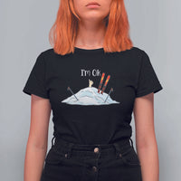 Funny Skiing Snowboarding T Shirt For Women I Am Okay Ski Crash Winter Sport - Wonder Print Shop