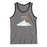 Funny Skiing Snowboarding Tank Top I Am Okay Ski Crash Winter Sport - Wonder Print Shop