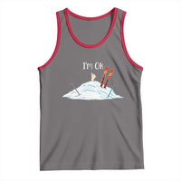 Funny Skiing Snowboarding Tank Top I Am Okay Ski Crash Winter Sport - Wonder Print Shop