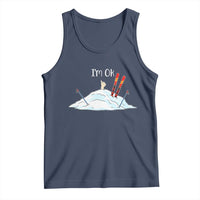 Funny Skiing Snowboarding Tank Top I Am Okay Ski Crash Winter Sport - Wonder Print Shop