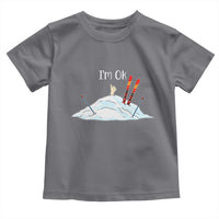 Funny Skiing Snowboarding Toddler T Shirt I Am Okay Ski Crash Winter Sport - Wonder Print Shop