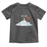 Funny Skiing Snowboarding Toddler T Shirt I Am Okay Ski Crash Winter Sport - Wonder Print Shop