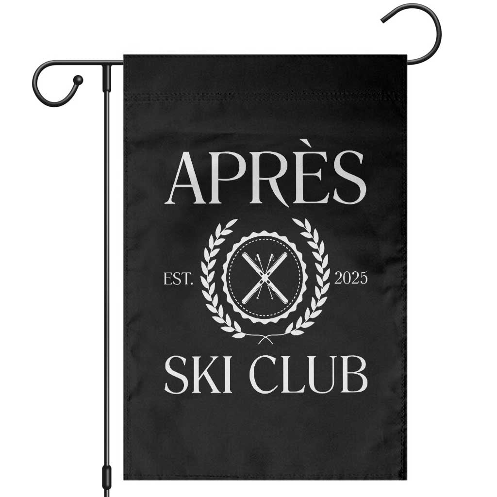 Apres Ski Club 2025 Garden Flag Winter Vacation Drinking Party - Wonder Print Shop
