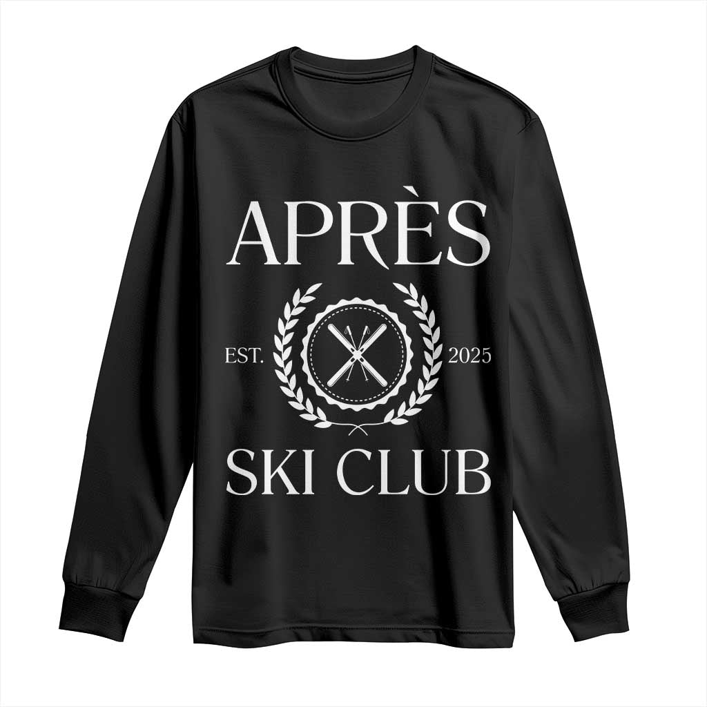 Apres Ski Club 2025 Long Sleeve Shirt Winter Vacation Drinking Party - Wonder Print Shop