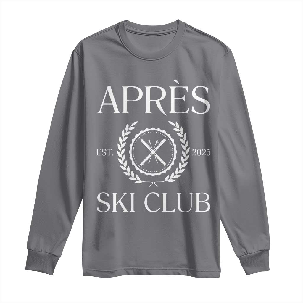 Apres Ski Club 2025 Long Sleeve Shirt Winter Vacation Drinking Party - Wonder Print Shop