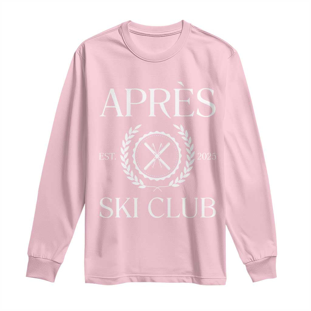 Apres Ski Club 2025 Long Sleeve Shirt Winter Vacation Drinking Party - Wonder Print Shop