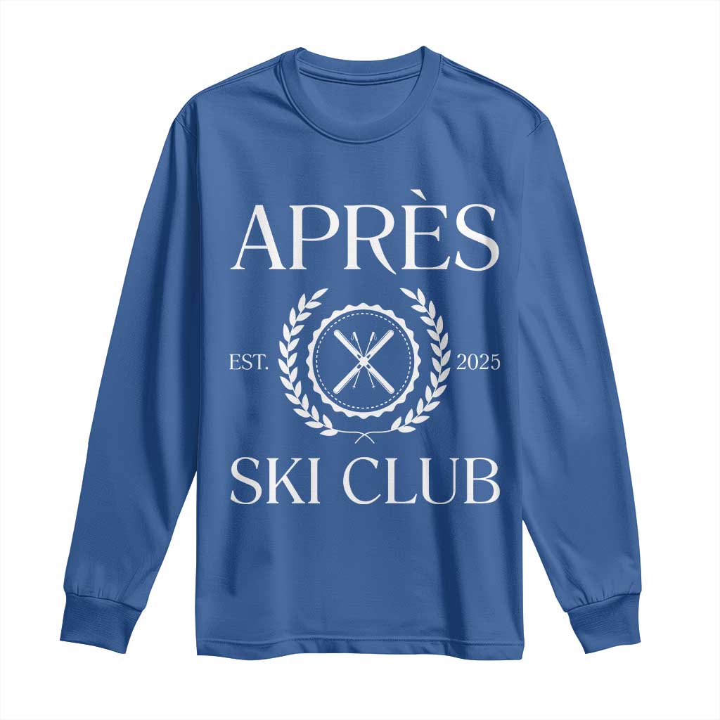 Apres Ski Club 2025 Long Sleeve Shirt Winter Vacation Drinking Party - Wonder Print Shop