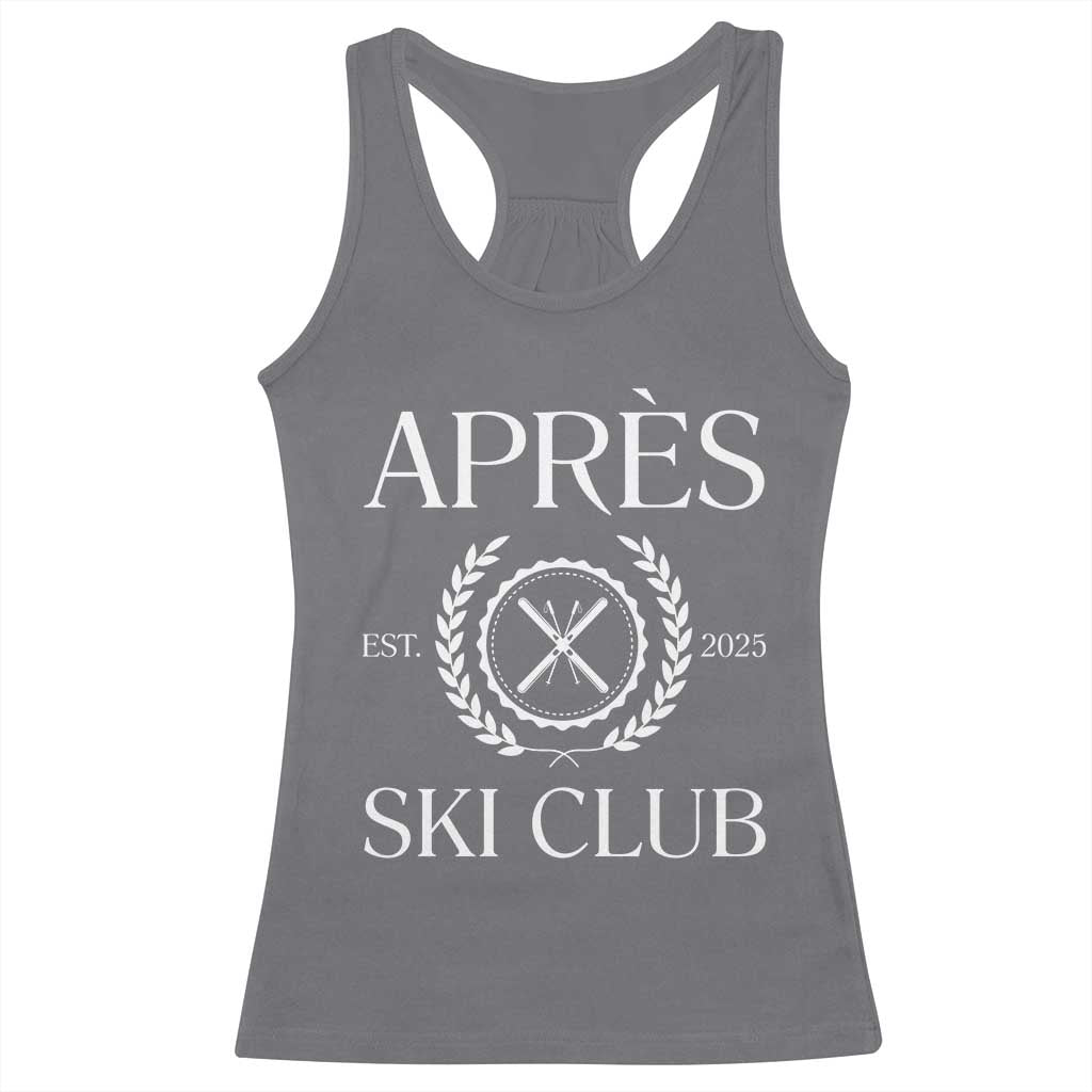 Apres Ski Club 2025 Racerback Tank Top Winter Vacation Drinking Party - Wonder Print Shop