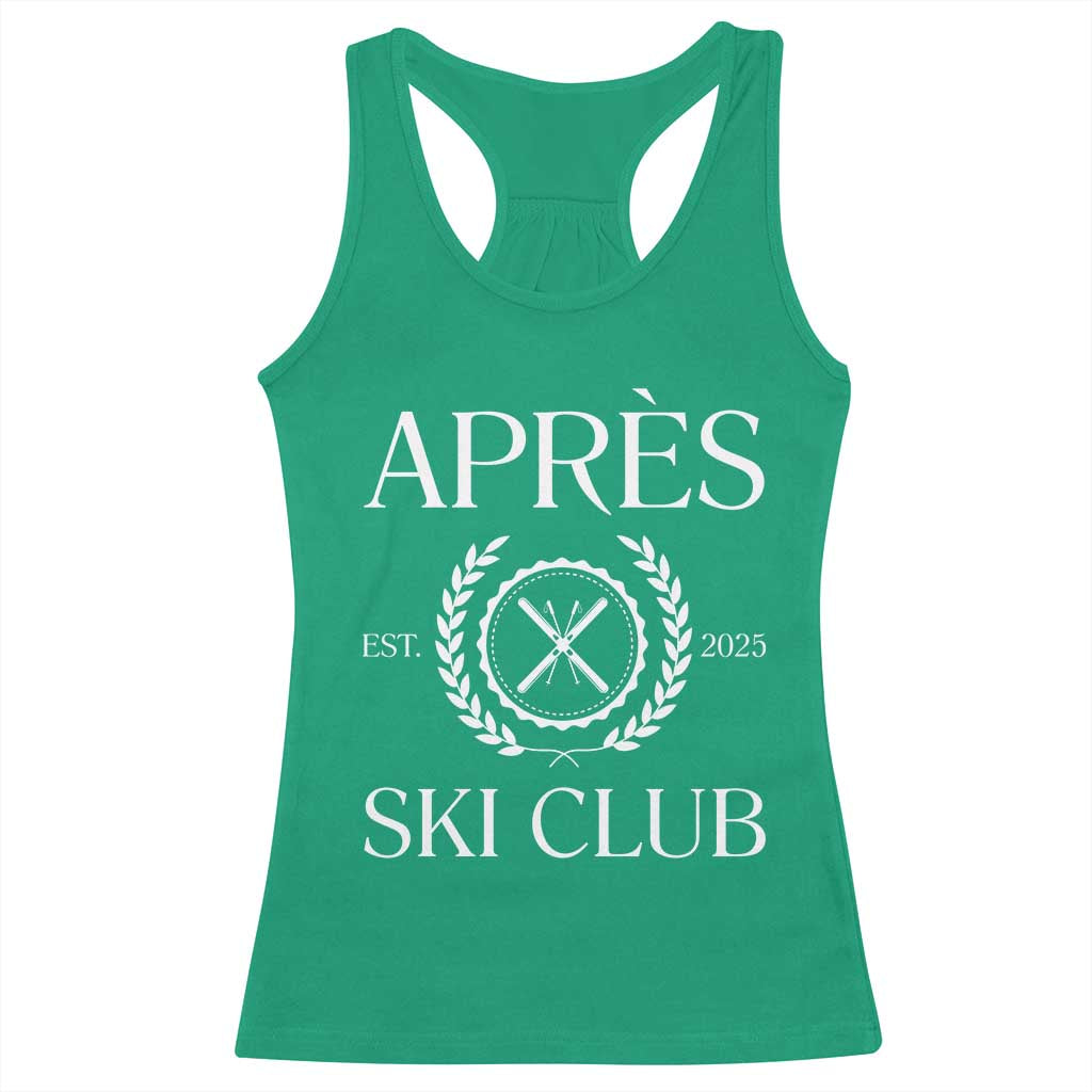 Apres Ski Club 2025 Racerback Tank Top Winter Vacation Drinking Party - Wonder Print Shop