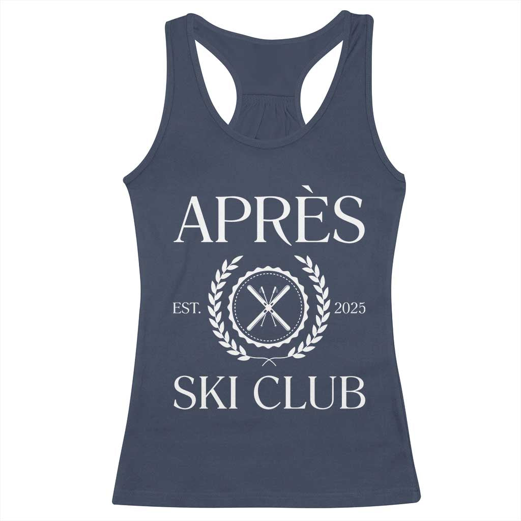 Apres Ski Club 2025 Racerback Tank Top Winter Vacation Drinking Party - Wonder Print Shop