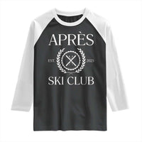 Apres Ski Club 2025 Raglan Shirt Winter Vacation Drinking Party - Wonder Print Shop