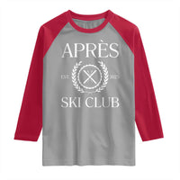 Apres Ski Club 2025 Raglan Shirt Winter Vacation Drinking Party - Wonder Print Shop