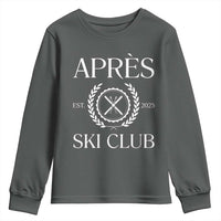 Apres Ski Club 2025 Youth Sweatshirt Winter Vacation Drinking Party - Wonder Print Shop