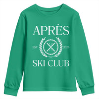 Apres Ski Club 2025 Youth Sweatshirt Winter Vacation Drinking Party - Wonder Print Shop
