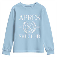 Apres Ski Club 2025 Youth Sweatshirt Winter Vacation Drinking Party - Wonder Print Shop