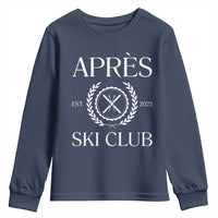 Apres Ski Club 2025 Youth Sweatshirt Winter Vacation Drinking Party - Wonder Print Shop
