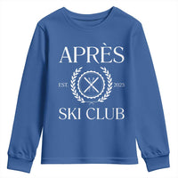 Apres Ski Club 2025 Youth Sweatshirt Winter Vacation Drinking Party - Wonder Print Shop