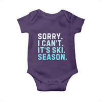 Funny Sorry I Cant It Is Ski Season Baby Onesie Winter Sports Ski Athlete - Wonder Print Shop